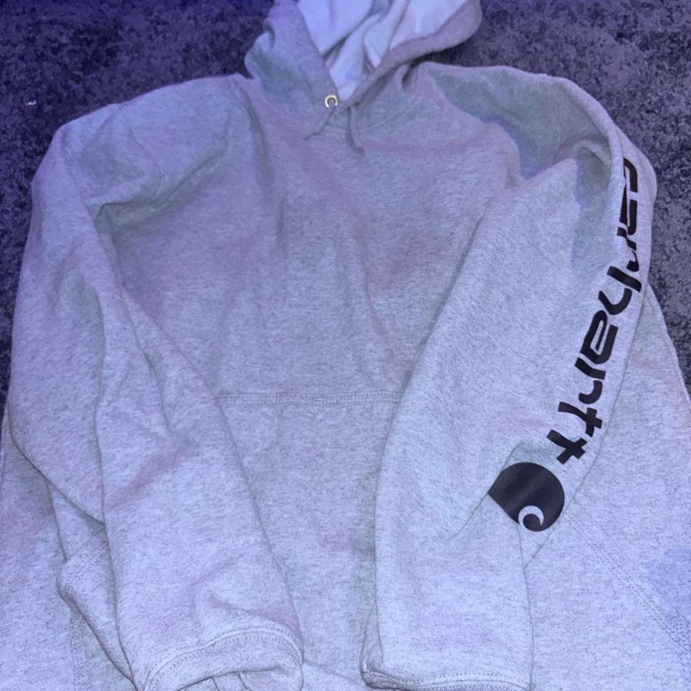 Carhartt Gray Hoodie Sweatshirt for Casual Comfort